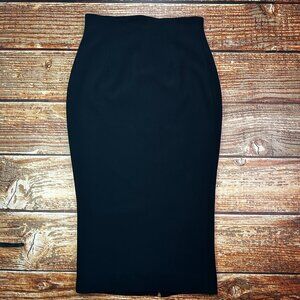 Sergio Hudson Mid Length Pencil Skirt with Back Slit - Made in USA